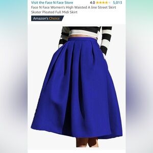 Face N Face Women's High Waisted A line Skirt Full Midi  Size Small